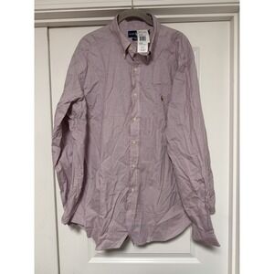 Ralph Lauren, Classic Fit Gingham Button Down Shirt, Mens Size XXL, Red & Navy